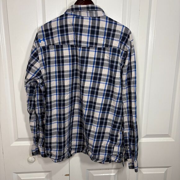 Under Armour Men’s Snap-Front Shirt 2XL Loose Fit Plaid Cottagecore Y2K Vibe - Picture 3 of 6
